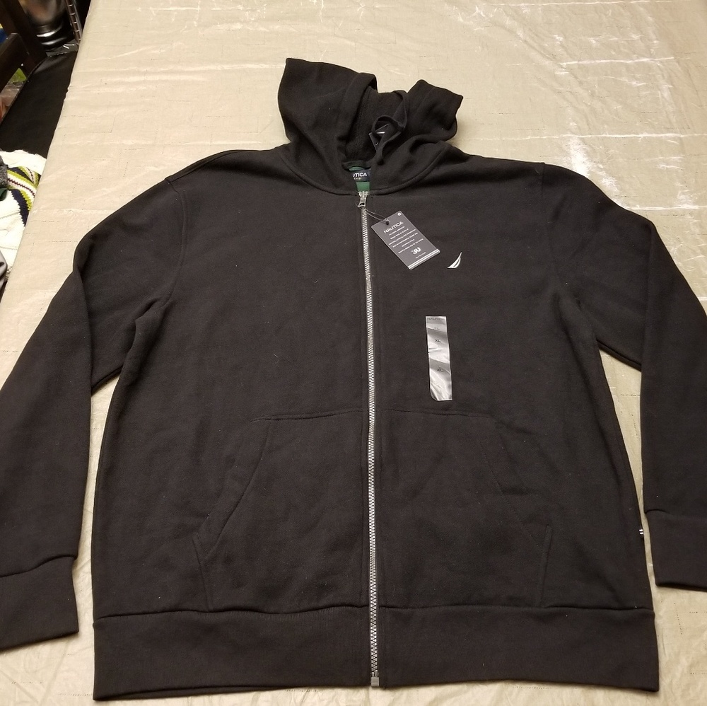 Nautica Mens Full-Zip Signature Hoodie